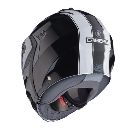 duke-legend-5 Casco modulare Caberg Duke Legend, design accattivante con visiera trasparente, vista posteriore.