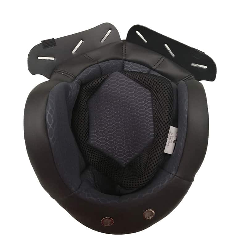 Black washable inner kit for Caberg Freeride helmet, comfort and easy maintenance.