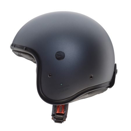 freeride-antracite-2 Casco jet Caberg Freeride antracite opaco, vista laterale, design classico senza visiera.
