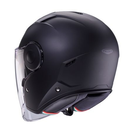 soho-matt-black-rear Casco jet Caberg Soho colore nero opaco, vista posteriore