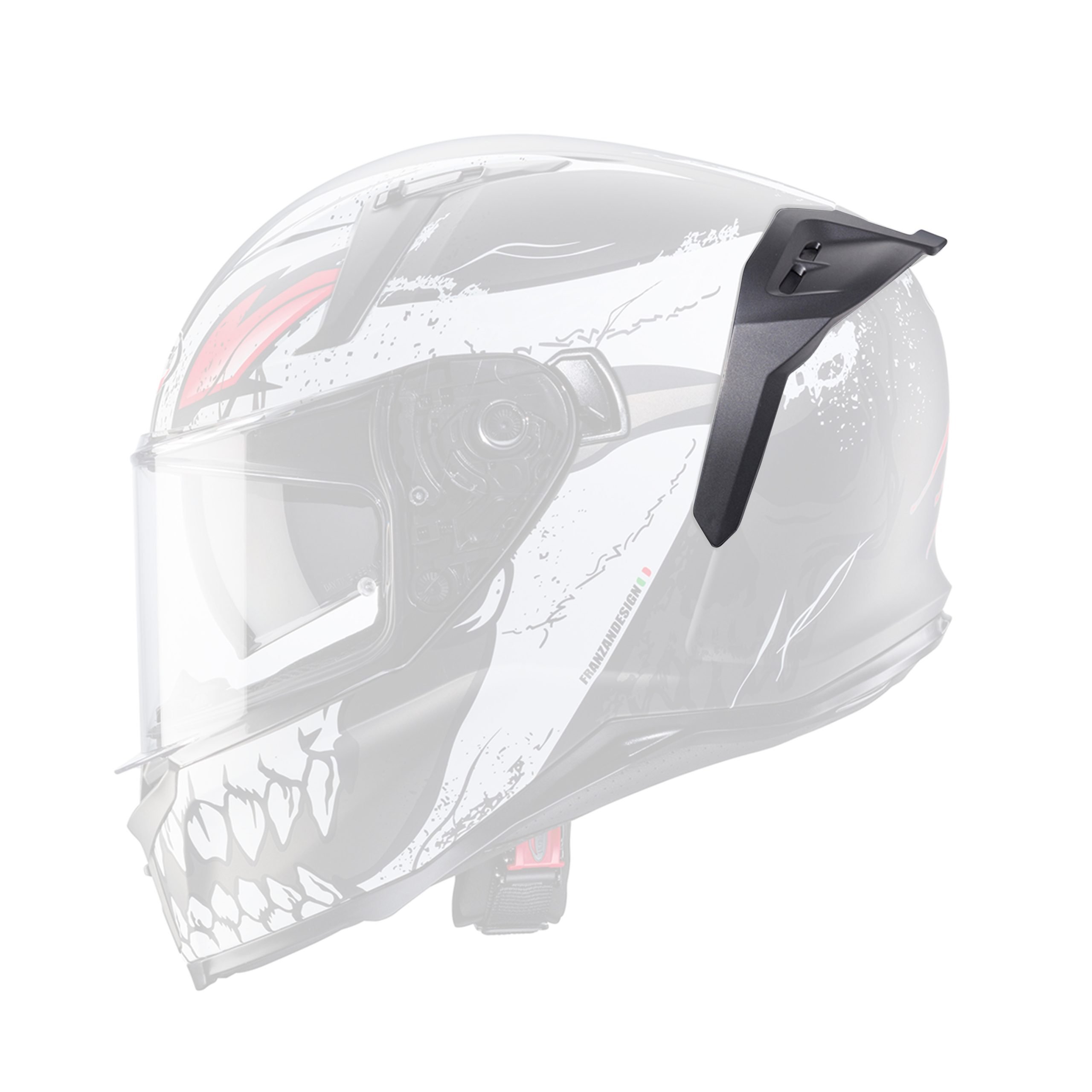 Spoiler posteriore per casco Caberg Avalon e Avalon X, vista laterale