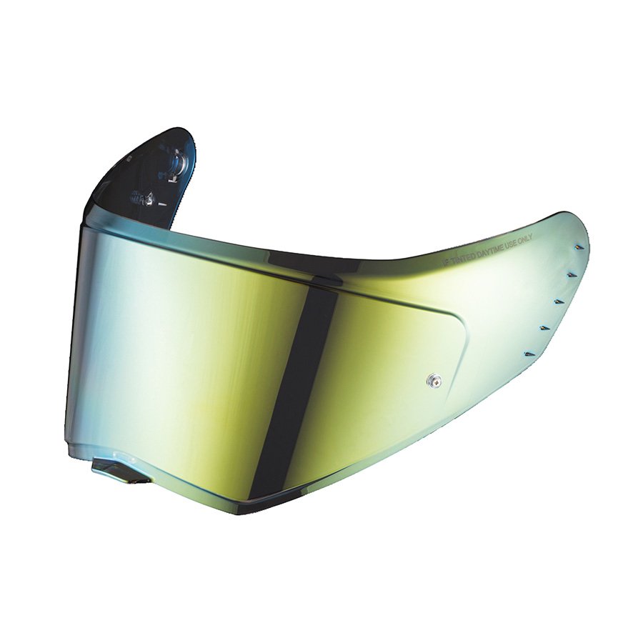 Visiera a specchio gold 20% antigraffio per casco Caberg DRIFT EVO II, vista tre quarti, Pinlock ready e omologata