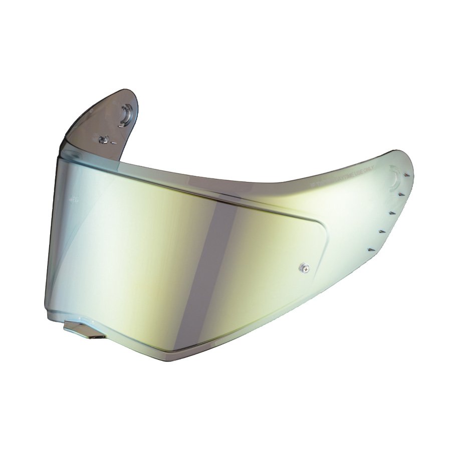Visiera a specchio gold 40% antigraffio per casco Caberg DRIFT EVO II, vista tre quarti, Pinlock ready e omologata